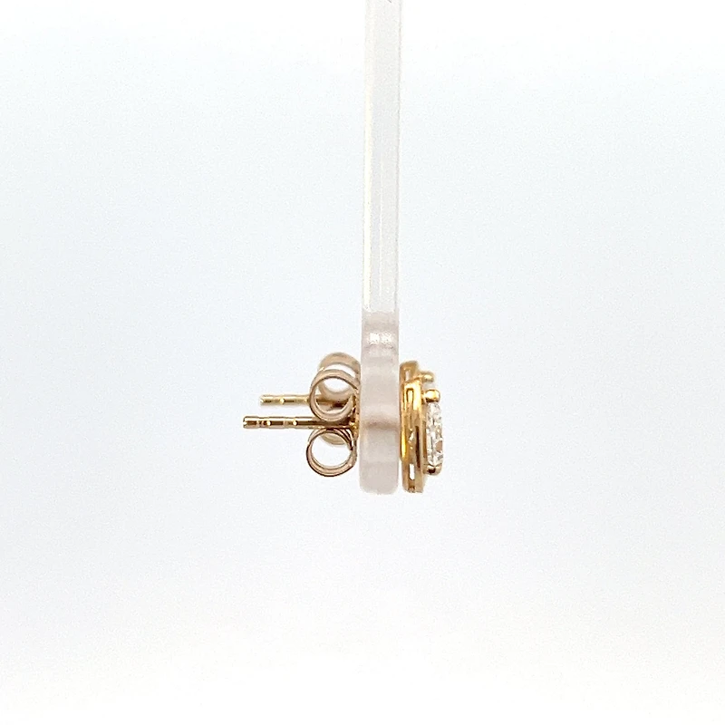 10K Yellow Gold 0.46cttw Lab Grown Pear Cut Diamond Earrings