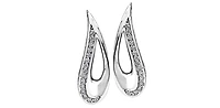 10K White Gold 0.20cttw Diamond Earrings