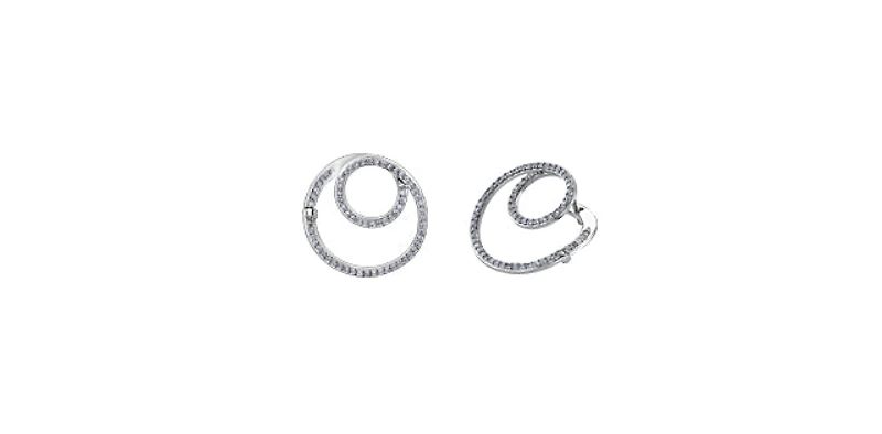 10K White Gold 0.65cttw Diamond Earrings