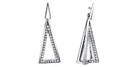 10K White Gold 0.20cttw Diamond Dangle Earrings