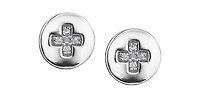 10K White Gold 0.05cttw Diamond Earrings