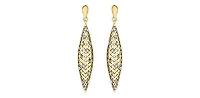 10K Yellow Gold 0.20cttw Diamond Dangle Earrings