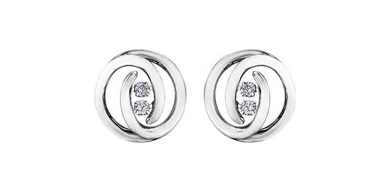 10K White Gold 0.20cttw Diamond Earrings