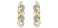 10K Yellow Gold 0.05cttw Diamond Earrings