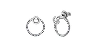 10K White Gold 0.13cttw Diamond Earrings