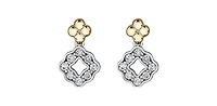 10K White & Yellow Gold 0.25cttw Diamond Earrings