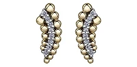 10K Yellow Gold 0.12cttw Diamond Earrings