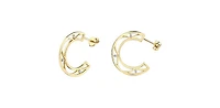10K Yellow Gold 0.06cttw Diamond Earrings