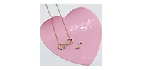 10K Yellow Gold 0.01cttw Round Brilliant Cut Infinity Diamond Stud Earrings