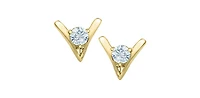 10K Yellow Gold 0.50cttw Lab Grown Diamond Earrings