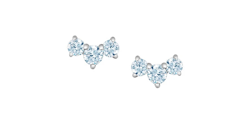 10K White Gold 0.33cttw Lab Grown Diamond Earrings