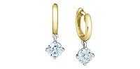 10K Yellow Gold 1.00cttw Lab Grown Diamond Hoop / Huggie / Dangle Earrings