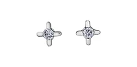 10K White Gold 0.05cttw Diamond Stud Earrings