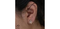 10K Yellow Gold Pulse Diamond Solitaire Earrings 0.02cttw