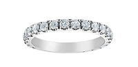 14K White Gold 0.75cttw Lab Grown Diamond Band - /