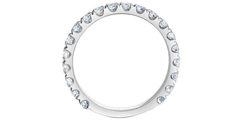 14K White Gold 0.75cttw Lab Grown Diamond Band - /