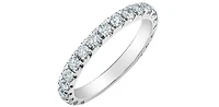 14K White Gold 0.75cttw Lab Grown Diamond Band - /