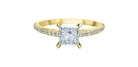 14K Yellow Gold 1.275 Lab Grown Diamond Engagement Ring - 4 / yellow gold