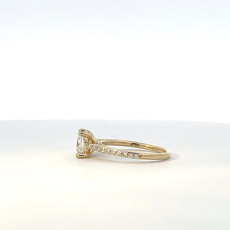14K Yellow Gold 1.275 Lab Grown Diamond Engagement Ring - 4 / yellow gold