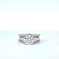 14K Yellow and White Gold 2.74cttw Lab Grown Diamond Ring - 4