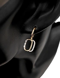 14K Yellow Gold 0.18cttw Diamond Earrings