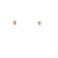 10K Lab Grown Diamond Bezel Stud Earrings - Gold / Pear
