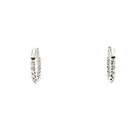 10K White Gold 0.50cttw Lab Grown Diamond Huggie / Hoop Earrings
