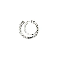 10K White Gold 0.50cttw Lab Grown Diamond Huggie / Hoop Earrings