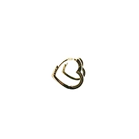 10K Yellow Gold Heart-Shaped Huggie Earrings