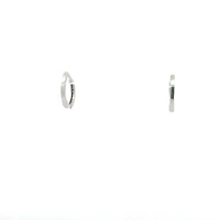 10K White Gold 0.05cttw Diamond Hoop / Huggie Earrings