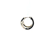 10K Yellow Gold Diamond Hoop Earrings