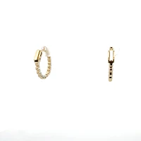 10K Gold 1.00cttw Lab Grown Diamond Huggie / Hoop Earrings