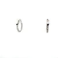 10K White Gold 0.50cttw Lab Grown Diamond Huggie / Hoop Earrings