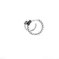 10K White Gold 0.50cttw Lab Grown Diamond Huggie / Hoop Earrings