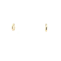 10K Yellow Gold 0.07cttw Diamond Hoop Earrings