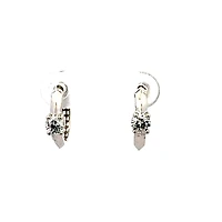 10K White Gold 0.40cttw Lab Grown Diamond Hoop / Huggie Earrings