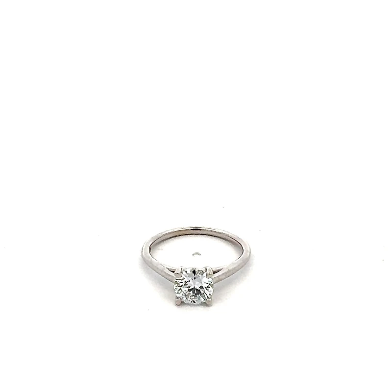 14K Lab Grown 0.50-3.00cttw Four Claw Diamond Ring - Gold / Carat Weight Round Brilliant
