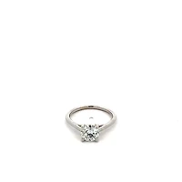 14K Lab Grown 0.50-3.00cttw Four Claw Diamond Ring - Gold / Carat Weight Round Brilliant