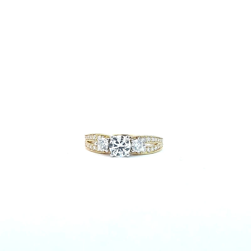 14K Yellow Gold and White Gold Maple Leaf Diamonds - 4 / yellow gold