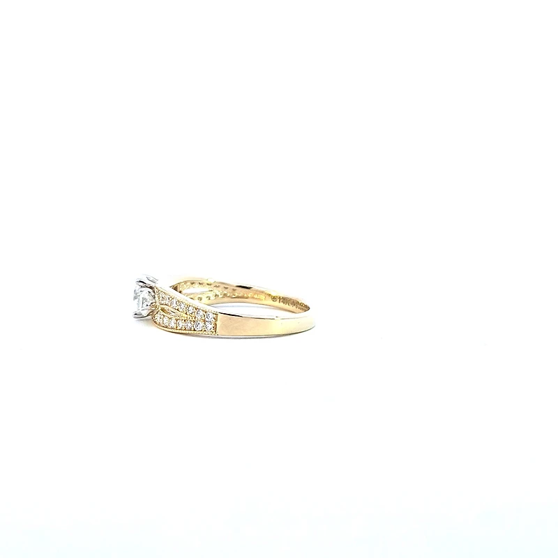 14K Yellow Gold and White Gold Maple Leaf Diamonds - 4 / yellow gold