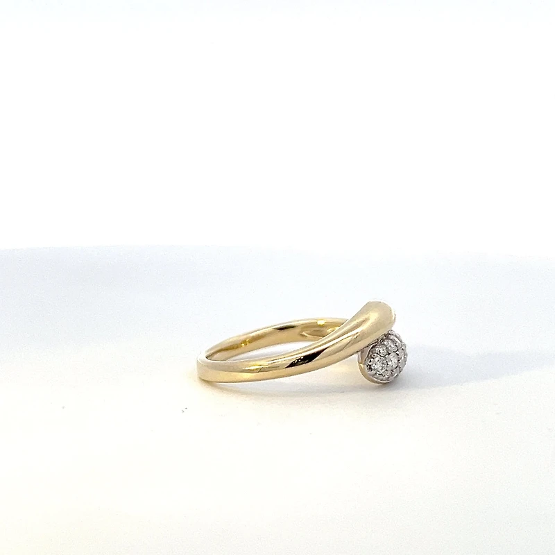 10K Yellow Gold 0.38cttw Diamond Ring - 4 / yellow gold
