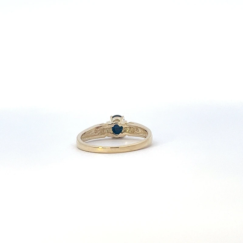 10K Yellow Gold Sapphire & Diamond Ring