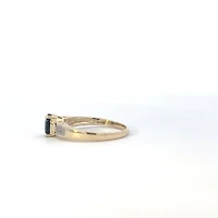 10K Yellow Gold Sapphire & Diamond Ring
