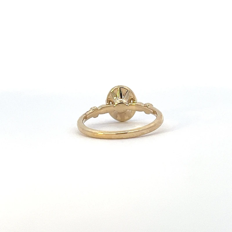 10K Yellow Gold Tanzanite , White sapphire and Diamond Ring - yellow gold / 4