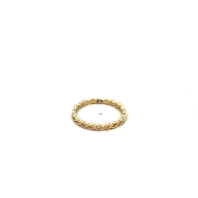 10K White or Yellow Gold Infinity Ring - /