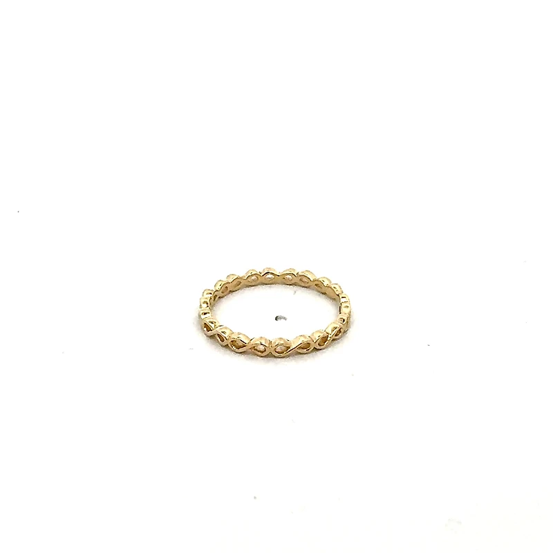 10K White or Yellow Gold Infinity Ring - /
