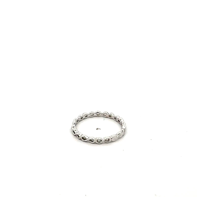 10K White or Yellow Gold Infinity Ring - /