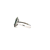 10K White Gold Opal Doublet Ring - 4