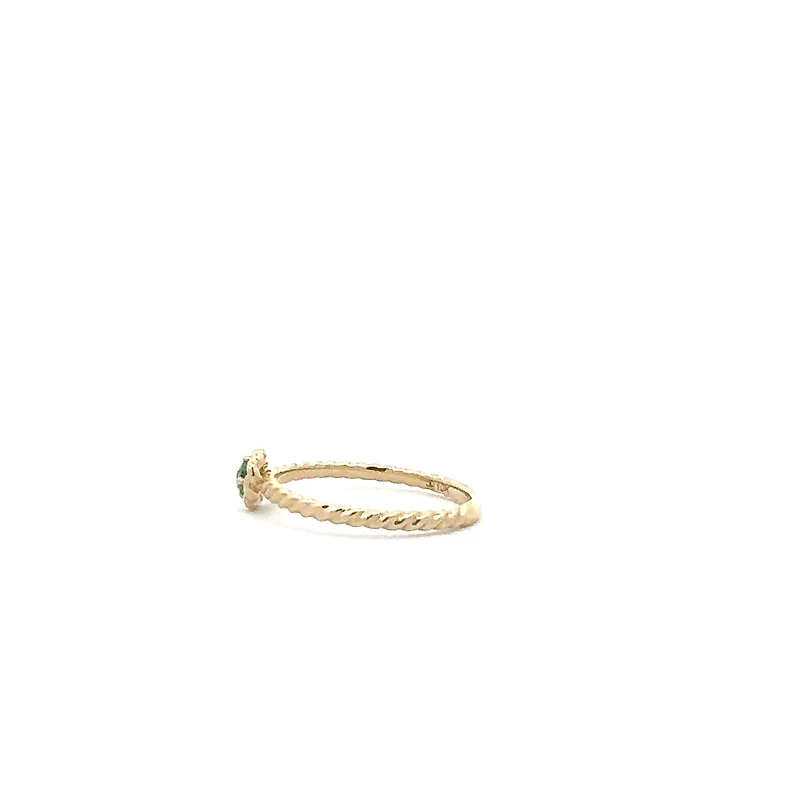 10K Yellow Gold Emerald Ring - 4