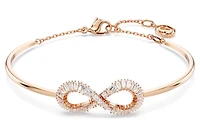 Swarovski - Hyperbola bangle, Infinity, White, Rose gold-tone plated - 5679443